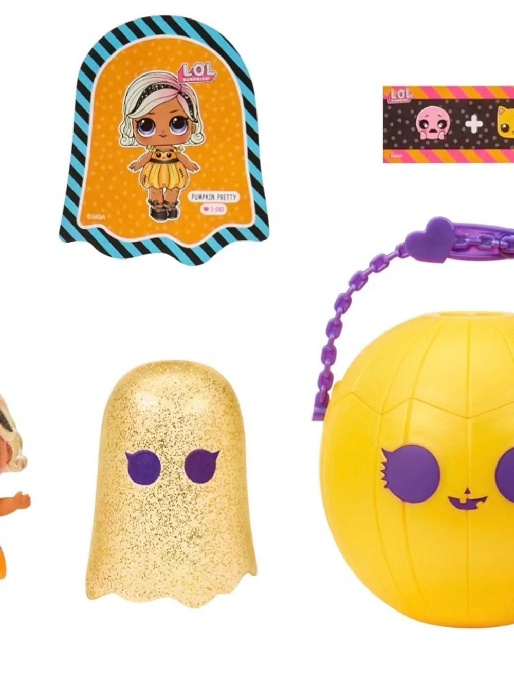 NWT L.O.L. Surprise! Spooky Party Tots Glitter Ghost & Pumpkin Pretty Set of 2